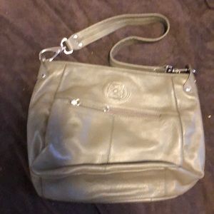 Stone Mountain olive leather handbag